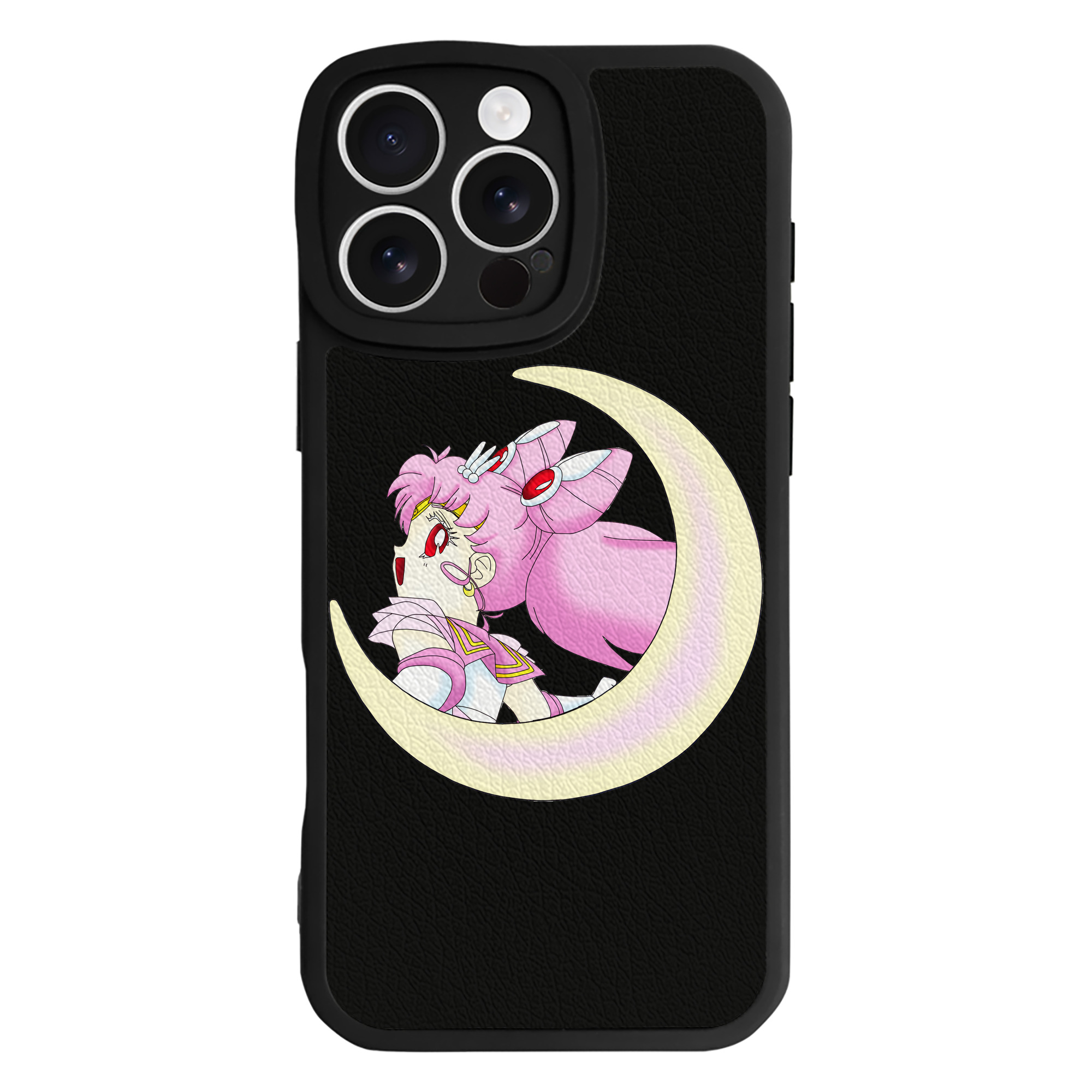 （画像用） 美少女戦士セーラームーン ちびうさ Sailor Moon Chibiusa Tsukino Usagi Small Lady Serenity 【iPhone 16シリーズ対応】シリコンスマホケース（レザー調） 材質：シリコン